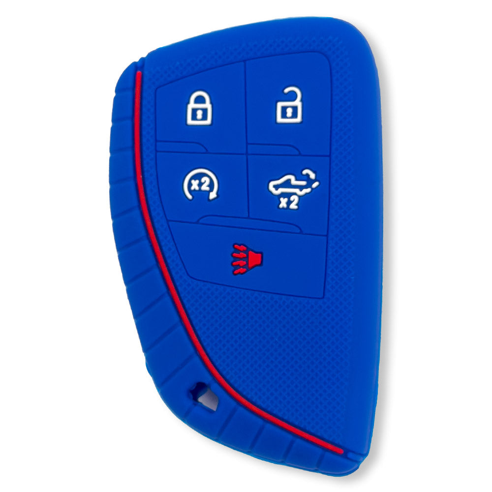 GMC & Chevy 22-26 Sierra & Silverado 1-Piece 100% Silicone Rubber Key Fob Cover - Multiple Colors