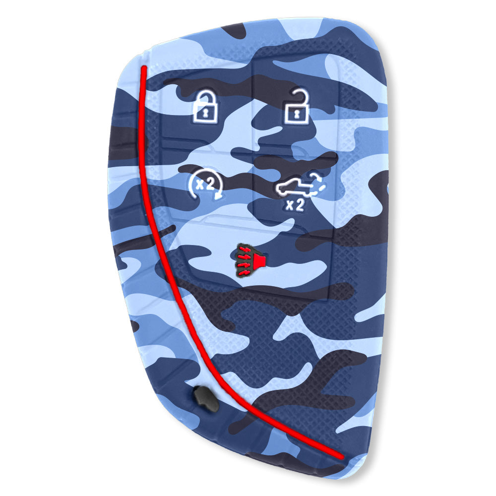 GMC & Chevy 22-26 Sierra & Silverado 1-Piece 100% Silicone Rubber Key Fob Cover - Multiple Colors