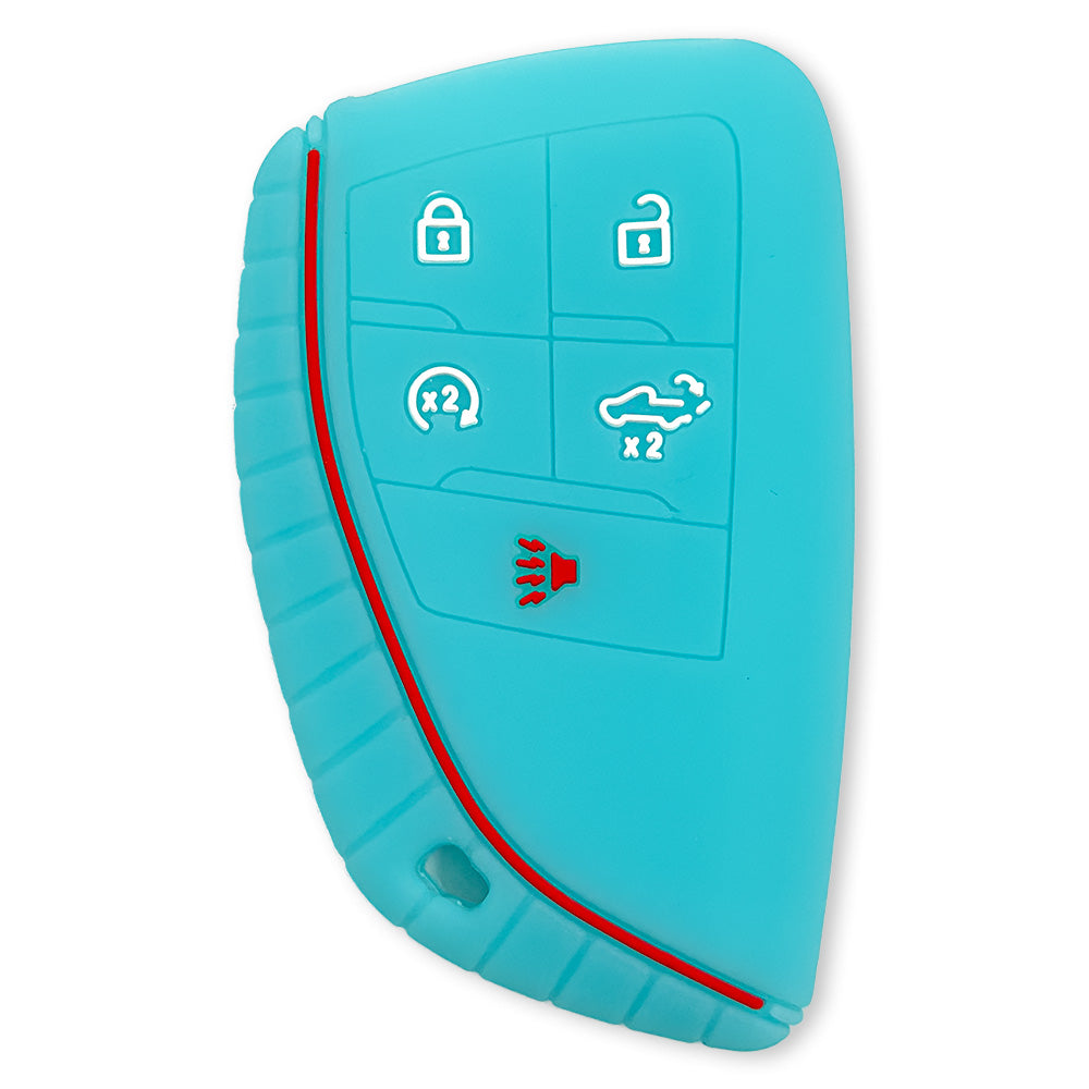 GMC & Chevy 22-26 Sierra & Silverado 1-Piece 100% Silicone Rubber Key Fob Cover - Multiple Colors
