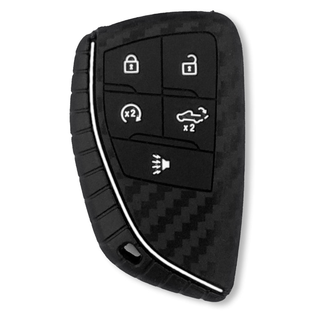 GMC & Chevy 22-26 Sierra & Silverado 1-Piece 100% Silicone Rubber Key Fob Cover - Multiple Colors