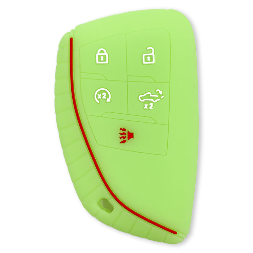 GMC & Chevy 22-26 Sierra & Silverado 1-Piece 100% Silicone Rubber Key Fob Cover - Multiple Colors