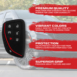 GMC 21-26 Yukon, XL, Denali & 22-26 Hummer EV & Chevy 21-26 Tahoe/Suburban 100% Silicone Rubber Key Fob Cover Premium Quality - Multiple Colors