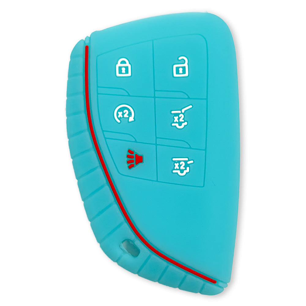 GMC 21-26 Yukon, XL, Denali & 22-26 Hummer EV & Chevy 21-26 Tahoe/Suburban 100% Silicone Rubber Key Fob Cover Premium Quality - Multiple Colors