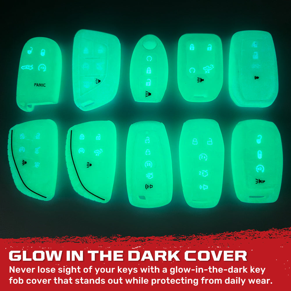 GMC 21-26 Yukon, XL, Denali & 22-26 Hummer EV & Chevy 21-26 Tahoe/Suburban 100% Silicone Rubber Key Fob Cover Premium Quality - Multiple Colors