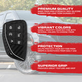 GMC 21-26 Yukon, XL, Denali & 22-26 Hummer EV & Chevy 21-26 Tahoe/Suburban 100% Silicone Rubber Key Fob Cover Premium Quality - Multiple Colors