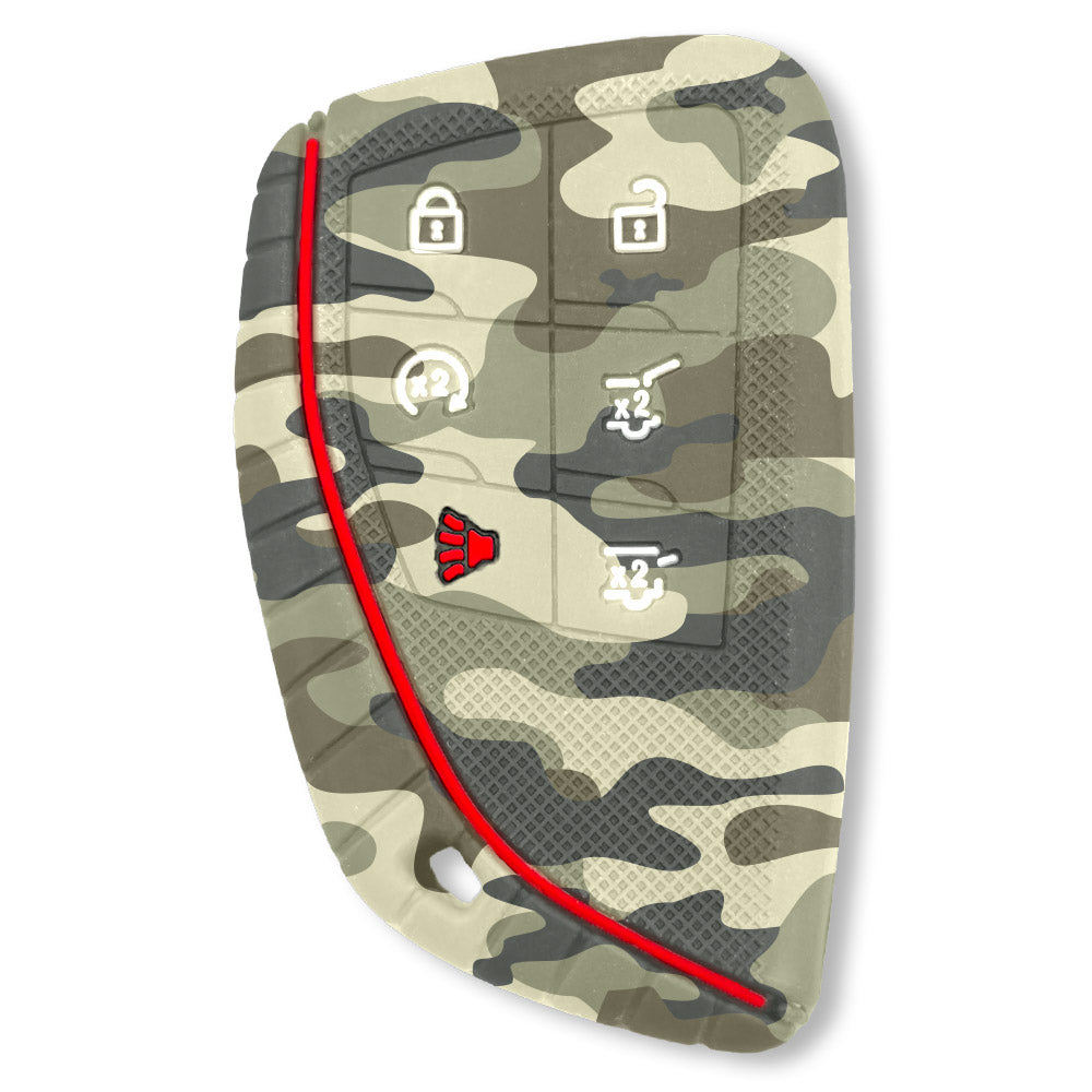 GMC 21-26 Yukon, XL, Denali & 22-26 Hummer EV & Chevy 21-26 Tahoe/Suburban 100% Silicone Rubber Key Fob Cover Premium Quality - Multiple Colors