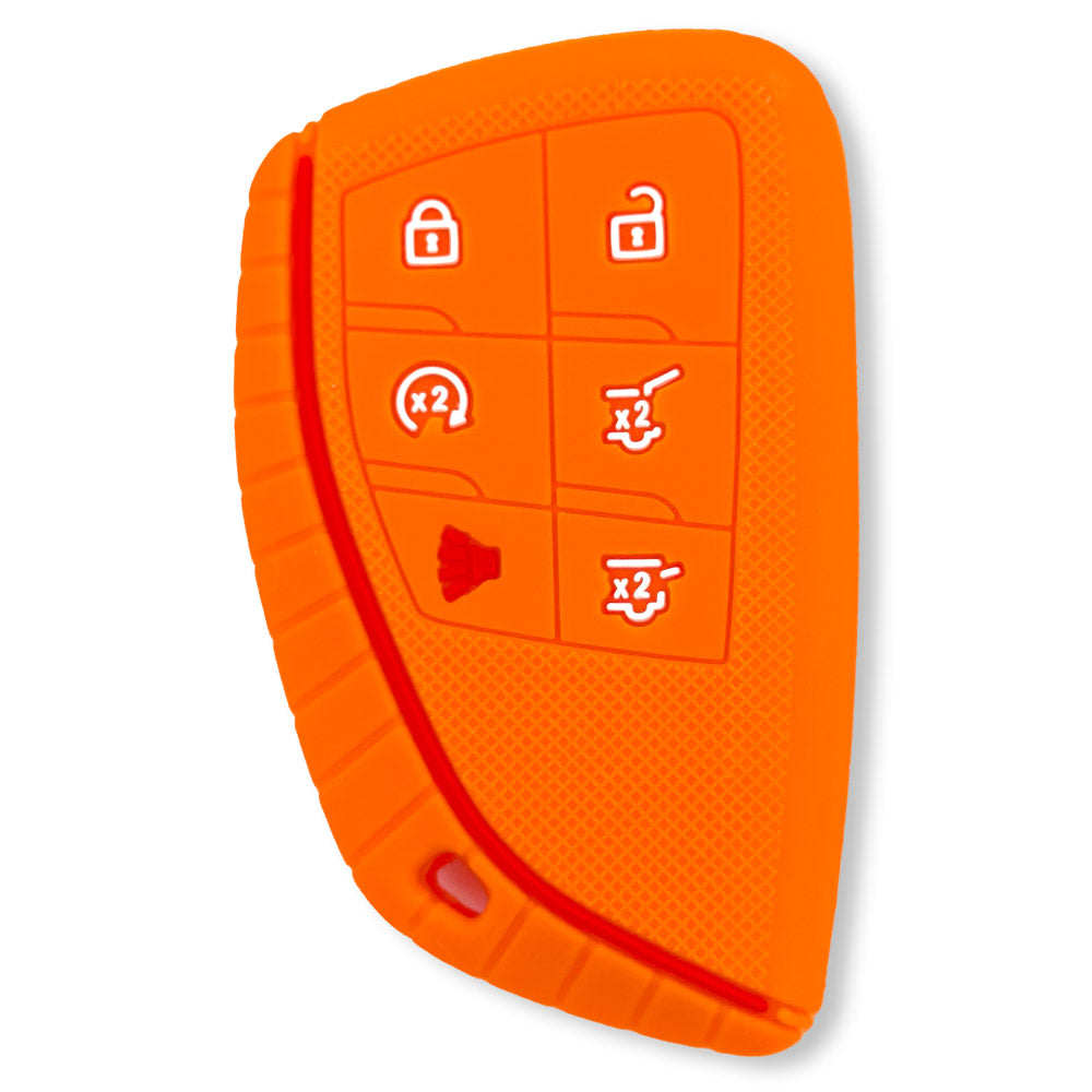 GMC 21-26 Yukon, XL, Denali & 22-26 Hummer EV & Chevy 21-26 Tahoe/Suburban 100% Silicone Rubber Key Fob Cover Premium Quality - Multiple Colors
