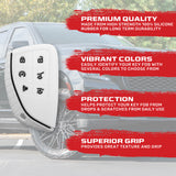 GMC 21-26 Yukon, XL, Denali & 22-26 Hummer EV & Chevy 21-26 Tahoe/Suburban 100% Silicone Rubber Key Fob Cover Premium Quality - Multiple Colors