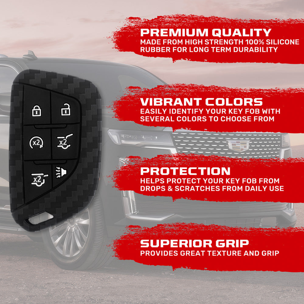 Cadillac 21-26 Escalade 100% Silicone Rubber Key Fob Cover Premium Quality - Multiple Colors RECON Cadillac 21-26 Escalade 100% Silicone Rubber Key Fob Cover Premium Quality - Multiple Colors Cadillac 21-26 Escalade 100% Silicone Rubber Key Fob Cover Premium Quality - Multiple Colors Cadillac 21-26 Escalade 100% Silicone Rubber Key Fob Cover Premium Quality - Multiple Colors Cadillac 21-26 Escalade 100% Silicone Rubber Key Fob Cover Premium Quality - Multiple Colors
