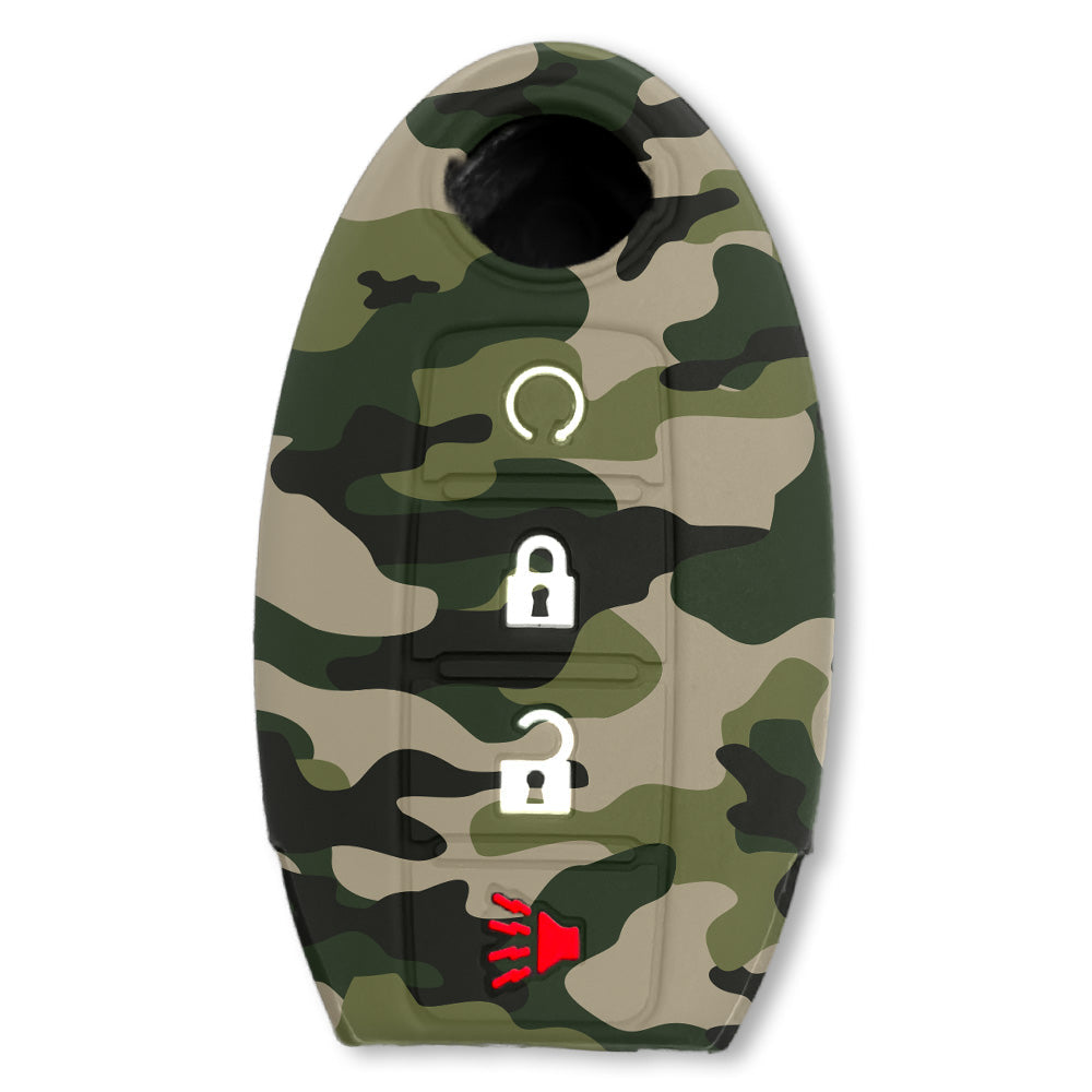 Nissan 16-26 Titan & Frontier 1-Piece 100% Silicone Rubber 3-Button & 4-Button Key Fob Cover - Multiple Colors