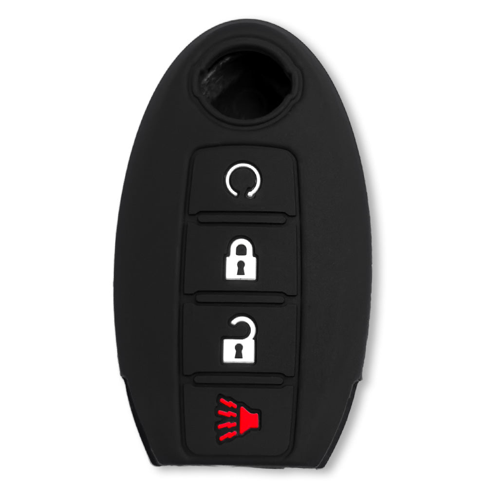 Nissan 16-26 Titan & Frontier 1-Piece 100% Silicone Rubber 3-Button & 4-Button Key Fob Cover - Multiple Colors