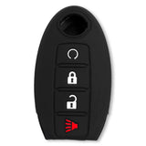 Nissan 16-26 Titan & Frontier 1-Piece 100% Silicone Rubber 3-Button & 4-Button Key Fob Cover - Multiple Colors
