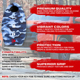 Nissan 16-26 Titan & Frontier 1-Piece 100% Silicone Rubber 3-Button & 4-Button Key Fob Cover - Multiple Colors