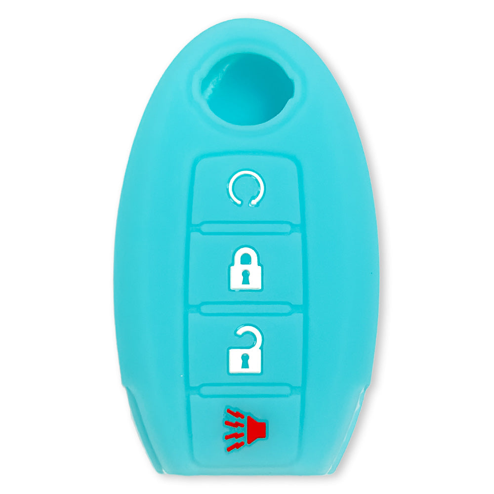 Nissan 16-26 Titan & Frontier 1-Piece 100% Silicone Rubber 3-Button & 4-Button Key Fob Cover - Multiple Colors