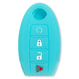 Nissan 16-26 Titan & Frontier 1-Piece 100% Silicone Rubber 3-Button & 4-Button Key Fob Cover - Multiple Colors