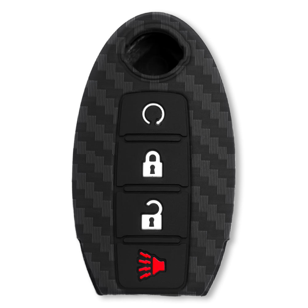 Nissan 16-26 Titan & Frontier 1-Piece 100% Silicone Rubber 3-Button & 4-Button Key Fob Cover - Multiple Colors