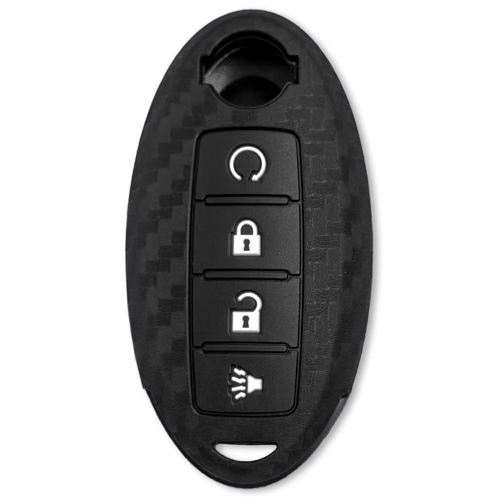 Nissan 16-26 Titan & Frontier 1-Piece 100% Silicone Rubber 3-Button & 4-Button Key Fob Cover - Multiple Colors
