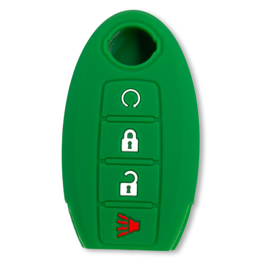Nissan 16-26 Titan & Frontier 1-Piece 100% Silicone Rubber 3-Button & 4-Button Key Fob Cover - Multiple Colors