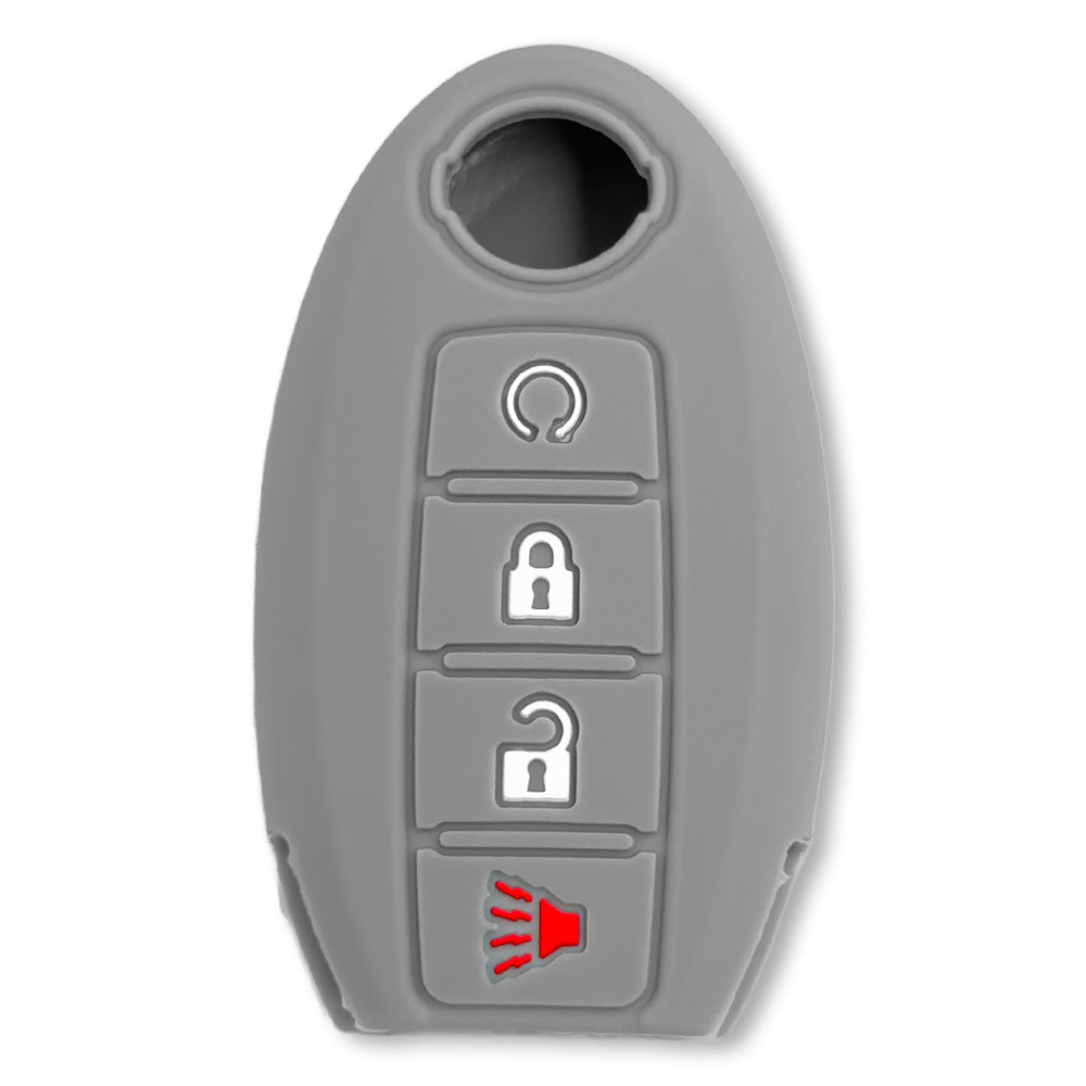 Nissan 16-26 Titan & Frontier 1-Piece 100% Silicone Rubber 3-Button & 4-Button Key Fob Cover - Multiple Colors