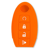 Nissan 16-26 Titan & Frontier 1-Piece 100% Silicone Rubber 3-Button & 4-Button Key Fob Cover - Multiple Colors