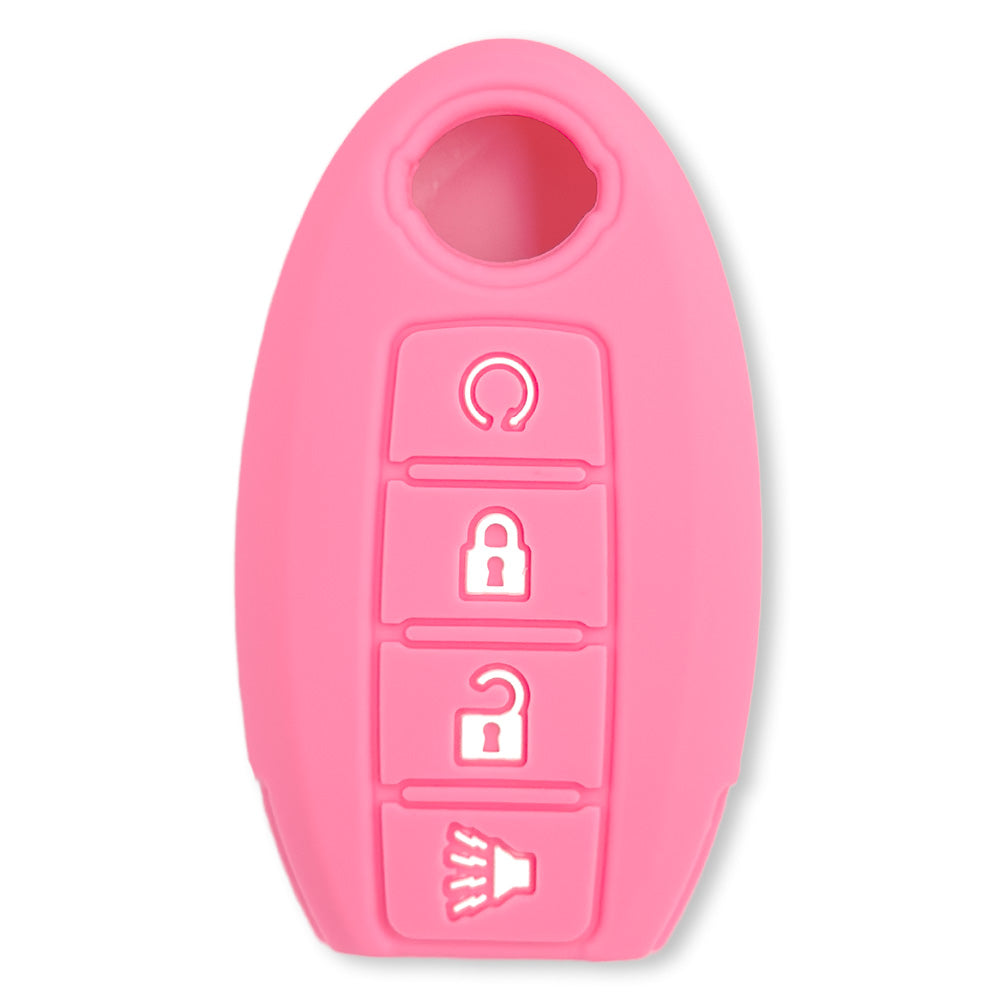 Nissan 16-26 Titan & Frontier 1-Piece 100% Silicone Rubber 3-Button & 4-Button Key Fob Cover - Multiple Colors