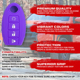 Nissan 16-26 Titan & Frontier 1-Piece 100% Silicone Rubber 3-Button & 4-Button Key Fob Cover - Multiple Colors