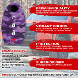 Nissan 16-26 Titan & Frontier 1-Piece 100% Silicone Rubber 3-Button & 4-Button Key Fob Cover - Multiple Colors