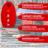 Nissan 16-26 Titan & Frontier 1-Piece 100% Silicone Rubber 3-Button & 4-Button Key Fob Cover - Multiple Colors