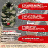 Nissan 16-26 Titan & Frontier 1-Piece 100% Silicone Rubber 3-Button & 4-Button Key Fob Cover - Multiple Colors