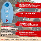Nissan 16-26 Titan & Frontier 1-Piece 100% Silicone Rubber 3-Button & 4-Button Key Fob Cover - Multiple Colors