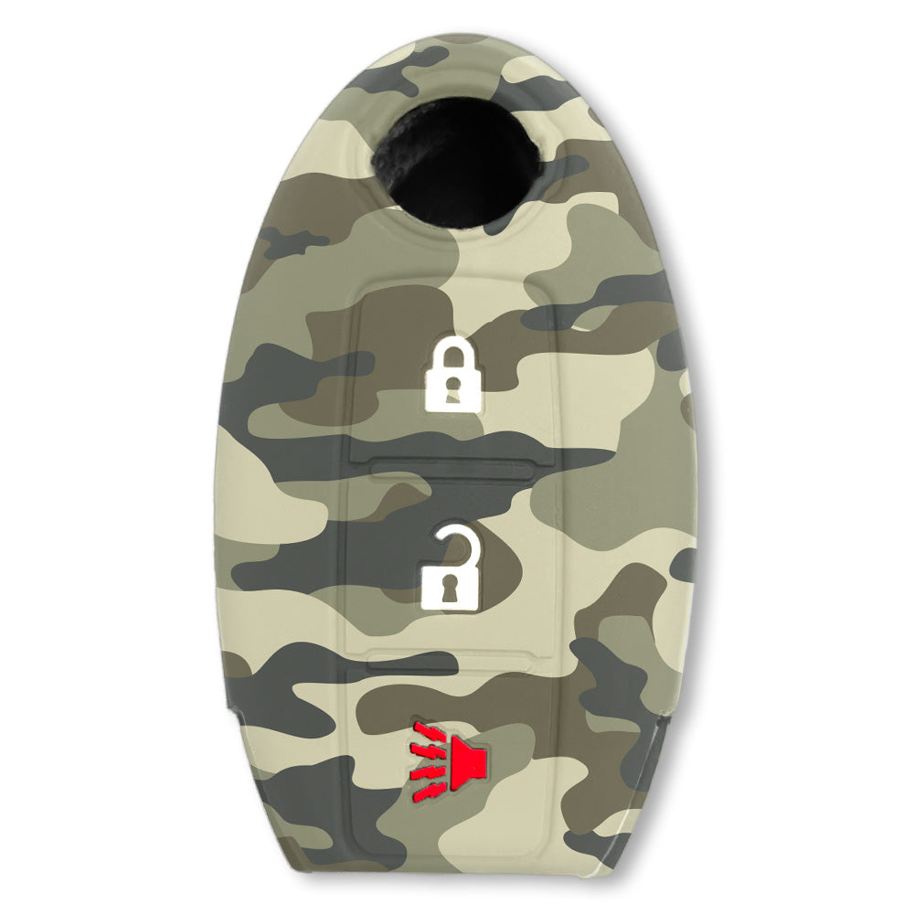Nissan 16-26 Titan & Frontier 1-Piece 100% Silicone Rubber 3-Button & 4-Button Key Fob Cover - Multiple Colors
