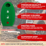 Nissan 16-26 Titan & Frontier 1-Piece 100% Silicone Rubber 3-Button & 4-Button Key Fob Cover - Multiple Colors
