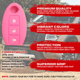 Nissan 16-26 Titan & Frontier 1-Piece 100% Silicone Rubber 3-Button & 4-Button Key Fob Cover - Multiple Colors