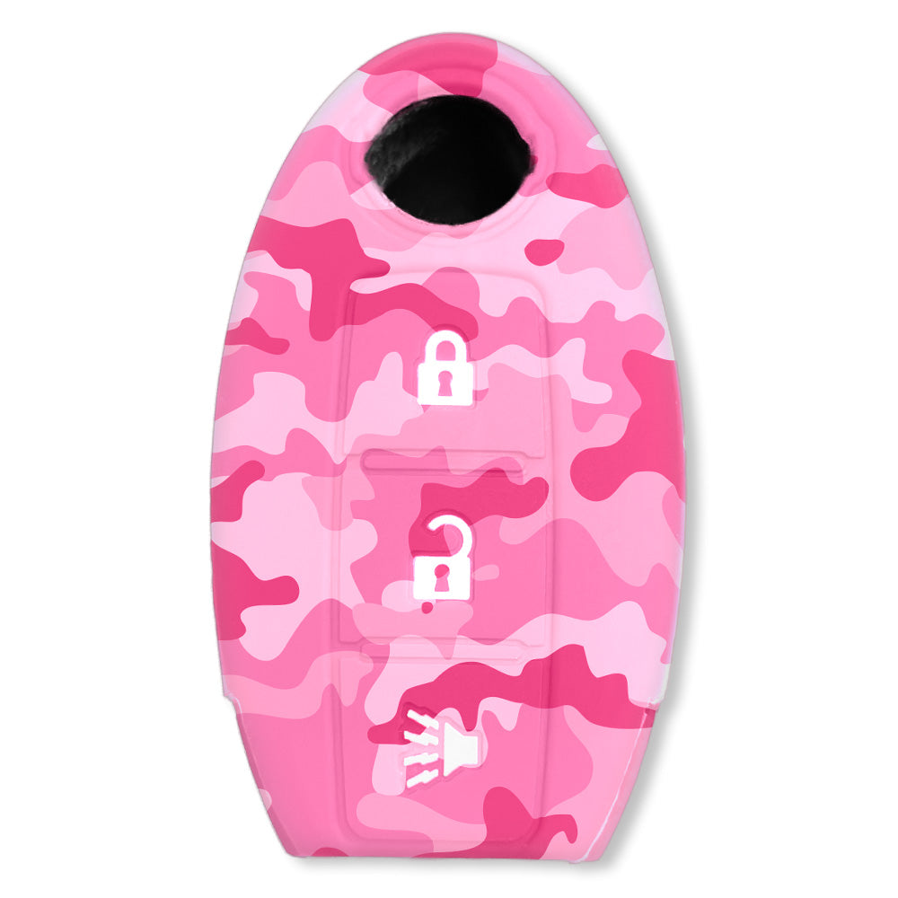 Nissan 16-26 Titan & Frontier 1-Piece 100% Silicone Rubber 3-Button & 4-Button Key Fob Cover - Multiple Colors