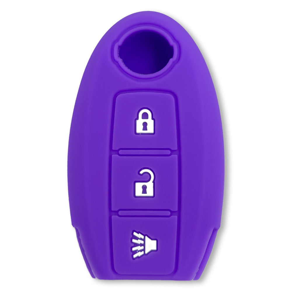 Nissan 16-26 Titan & Frontier 1-Piece 100% Silicone Rubber 3-Button & 4-Button Key Fob Cover - Multiple Colors