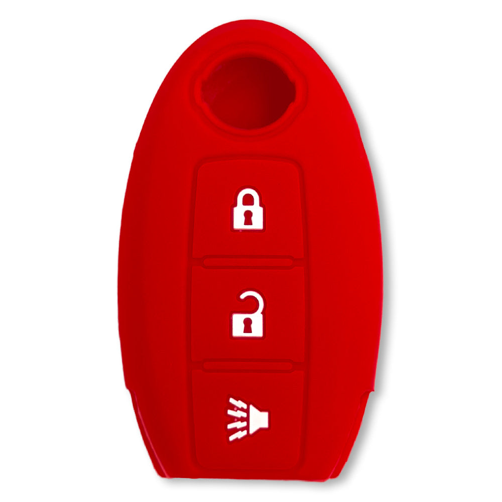 Nissan 16-26 Titan & Frontier 1-Piece 100% Silicone Rubber 3-Button & 4-Button Key Fob Cover - Multiple Colors