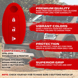Nissan 16-26 Titan & Frontier 1-Piece 100% Silicone Rubber 3-Button & 4-Button Key Fob Cover - Multiple Colors