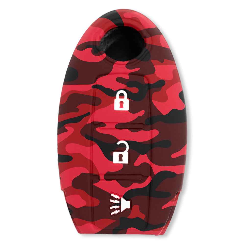 Nissan 16-26 Titan & Frontier 1-Piece 100% Silicone Rubber 3-Button & 4-Button Key Fob Cover - Multiple Colors