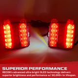 Red Magnetic 2-Pc Universal LED Trailer Lights (Red Running Lights, Brake Lights & Turn Signals) 7-Pin Plug
