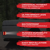 Red Magnetic 2-Pc Universal LED Trailer Lights (Red Running Lights, Brake Lights & Turn Signals) 7-Pin Plug
