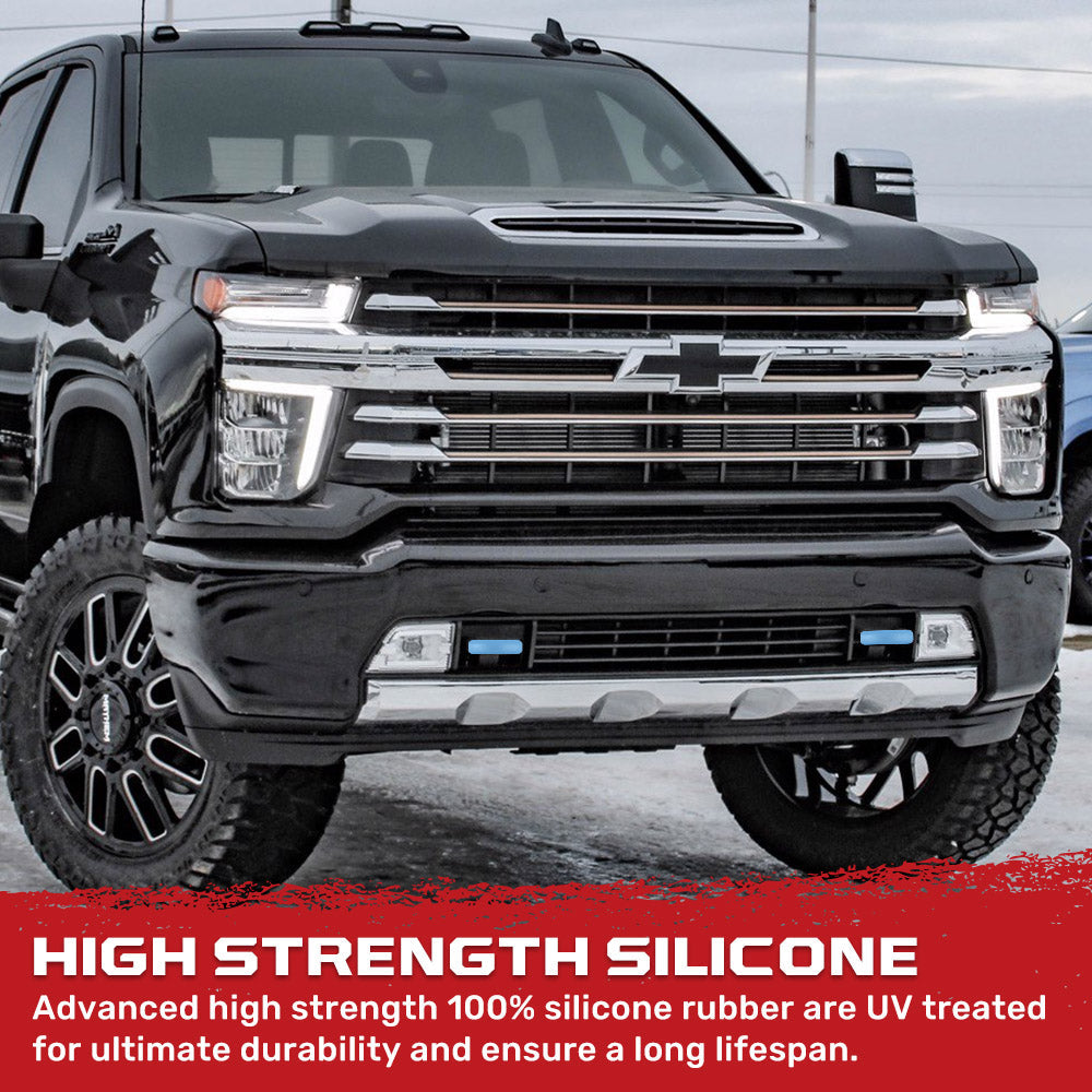 Chevy 20-26 Silverado 2500/3500 Tow Hook Covers 2-Piece Set of Silicone Covers Standard & LED Options - Multiple Colors