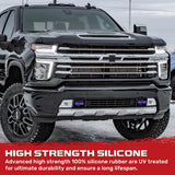 Chevy 20-26 Silverado 2500/3500 Tow Hook Covers 2-Piece Set of Silicone Covers Standard & LED Options - Multiple Colors