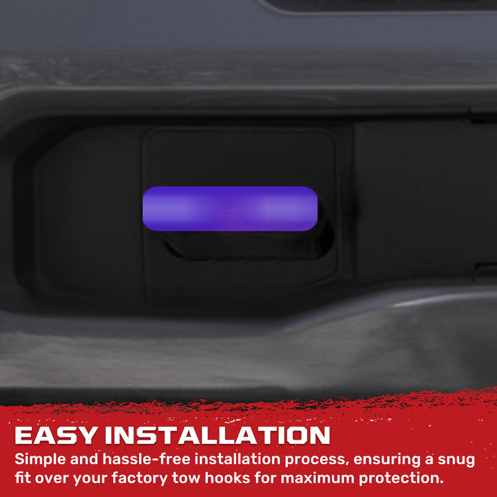 Chevy 20-26 Silverado 2500/3500 Tow Hook Covers 2-Piece Set of Silicone Covers Standard & LED Options - Multiple Colors