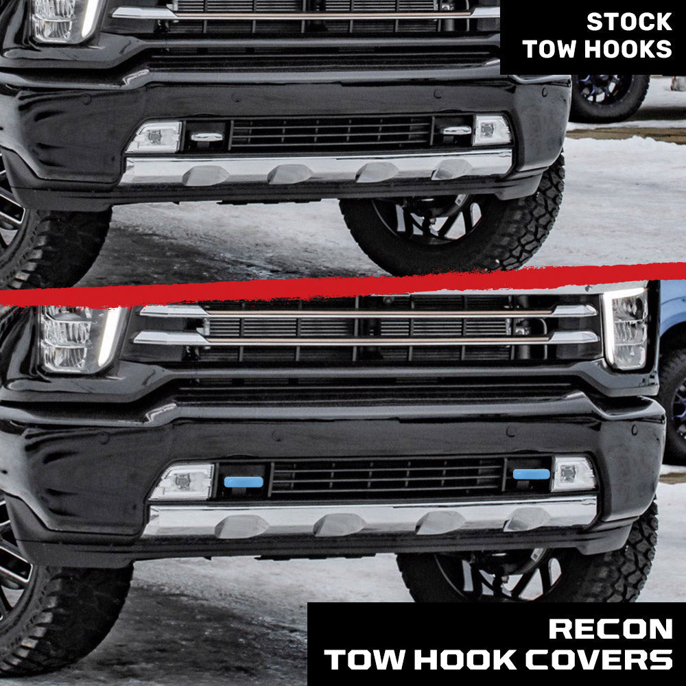 Chevy 20-26 Silverado 1500 Tow Hook Covers 2-Piece Set of Silicone Covers Standard & LED Options - Multiple Colors
