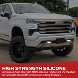 Chevy 20-26 Silverado 1500 Tow Hook Covers 2-Piece Set of Silicone Covers Standard & LED Options - Multiple Colors