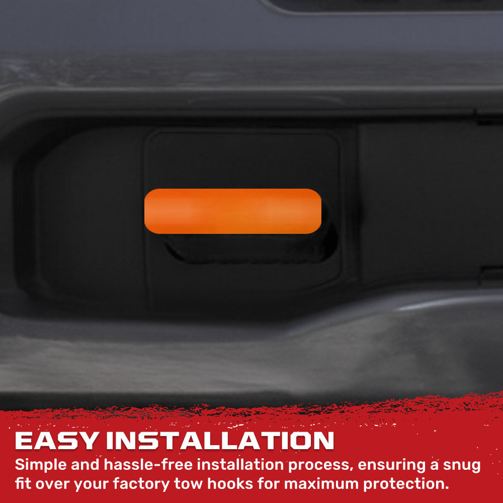 Chevy 20-26 Silverado 1500 Tow Hook Covers 2-Piece Set of Silicone Covers Standard & LED Options - Multiple Colors