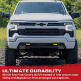 Chevy 20-26 Silverado 1500 Tow Hook Covers 2-Piece Set of Silicone Covers Standard & LED Options - Multiple Colors