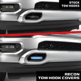 Dodge 19-26 RAM 1500 Tow Hook Covers 2-Piece Set of Silicone Covers Standard & LED Options - Multiple Colors