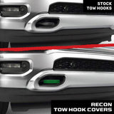 Dodge 21-26 RAM 2500/3500 Tow Hook Covers 2-Piece Set of Silicone Covers Standard & LED Options - Multiple Colors