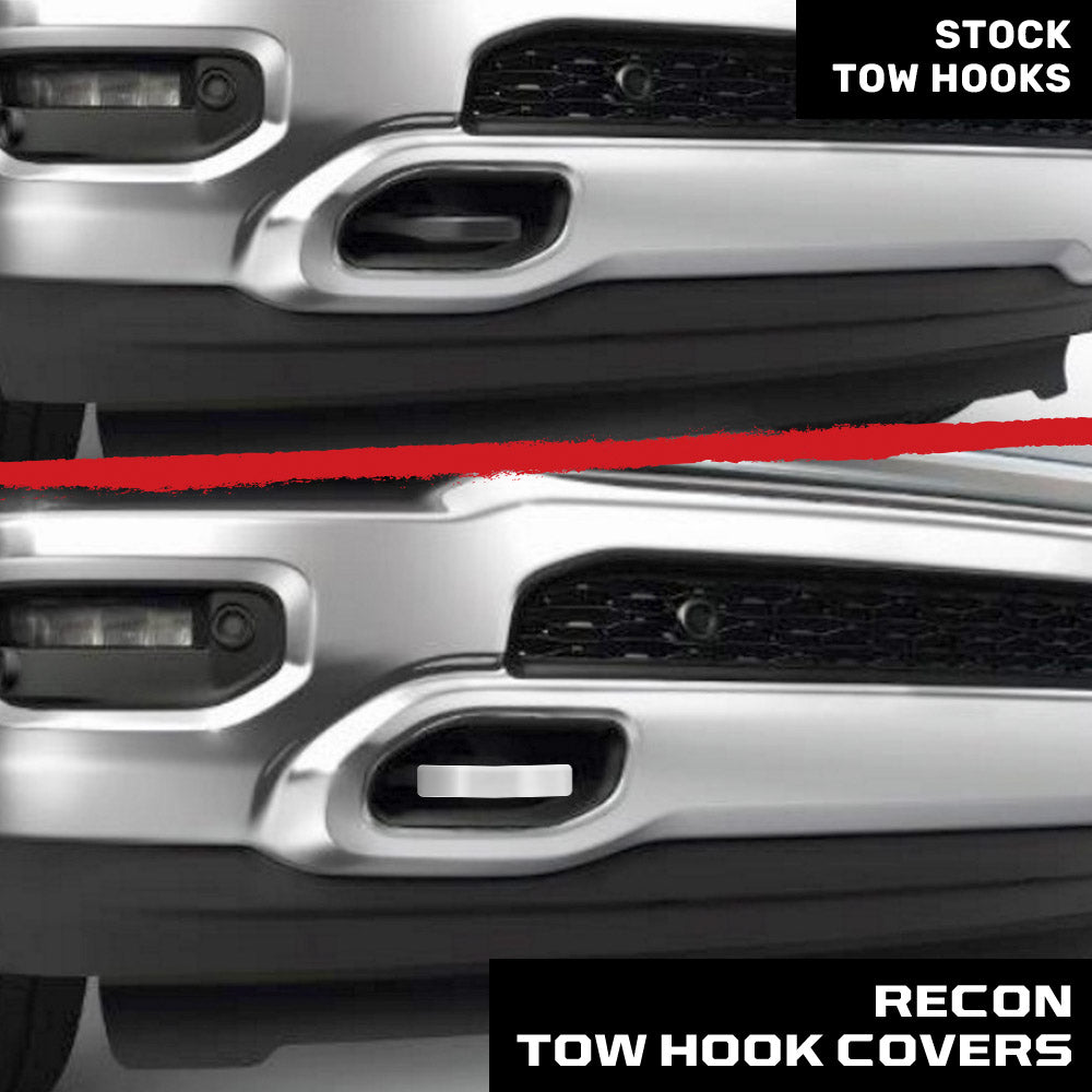 Dodge 19-26 RAM 1500 Tow Hook Covers 2-Piece Set of Silicone Covers Standard & LED Options - Multiple Colors